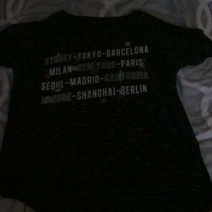 A shirt that has country’s on it